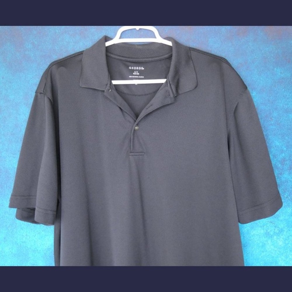 George Men's Navy Blue Golf Polo Shirt Size Large - Picture 3 of 6